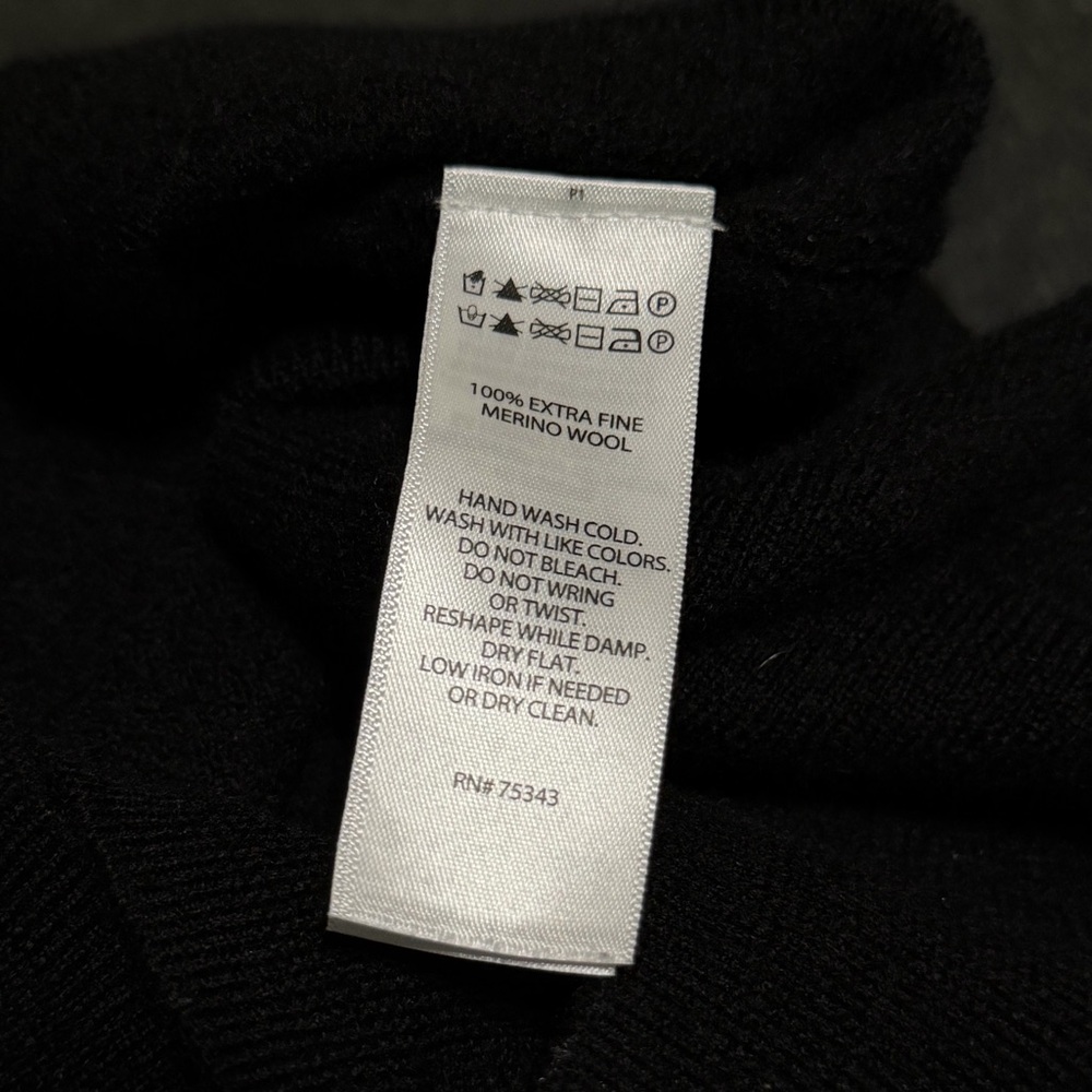 Christian Lacroix Men’s Black Half-zip Merino Sweater - Picture 5 of 5